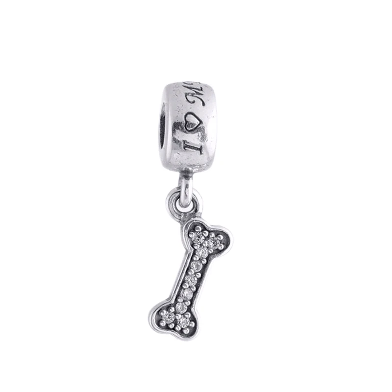 Подвески шармы из серебра 925 пробы с надписью I Love My Dog|beads for jewelry|beads jewelry makingbead bracelet