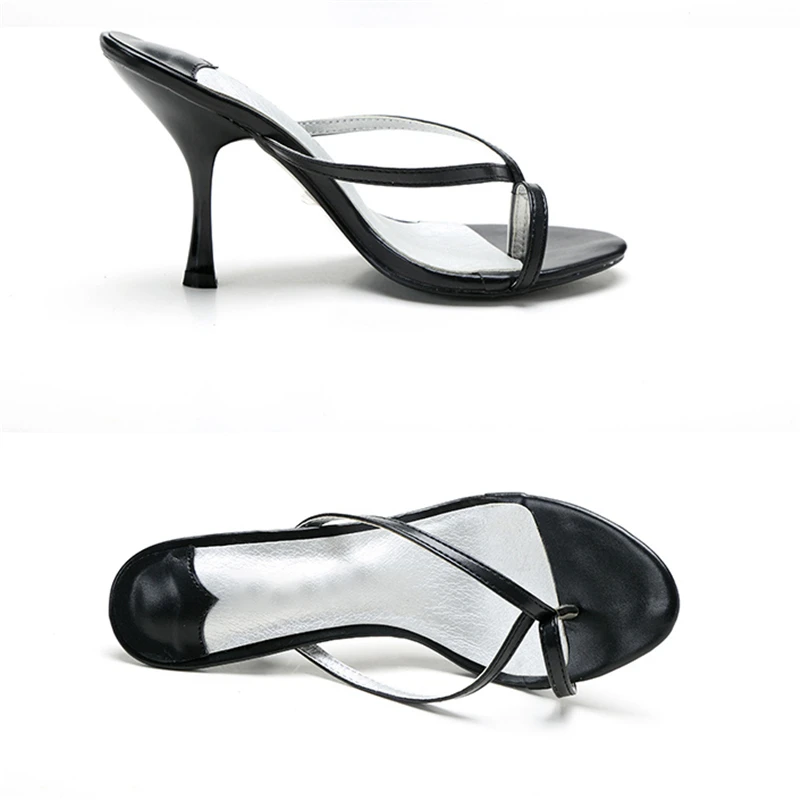

Slippers Women Summer Shoes Flip Flops High Thin Heels 2019 New Fashion Slides Black Slippers Sexy Ladies Shoes Gladiator Shoes
