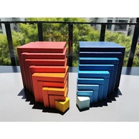 baby wooden toys rainbow stacking cubic blocks kids creative wooden cube blocks montessori toy gift