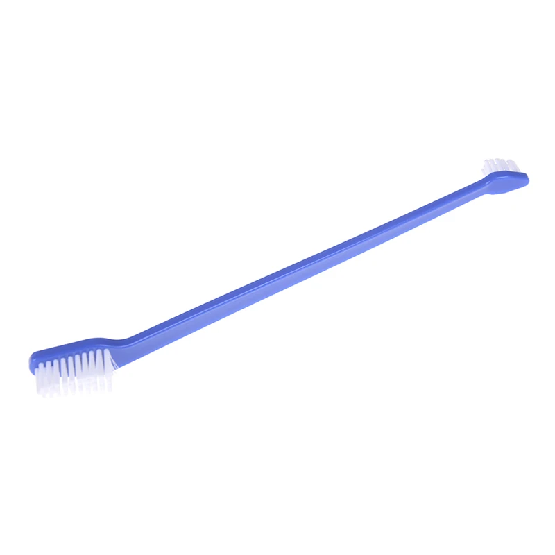 1Pc Dog Dual-end Toothbrush Helps Pet Oral Dental Brush Reduce Plaque Super Soft Bad Breath Tartar Teeth Tool |