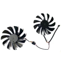 2pcs 95mm diy gpu cooling fan pld10010b12hh cf1010u12s dc12v 0 40a 4pin graphics fan for msi radeon rx 6700 xt gaming x