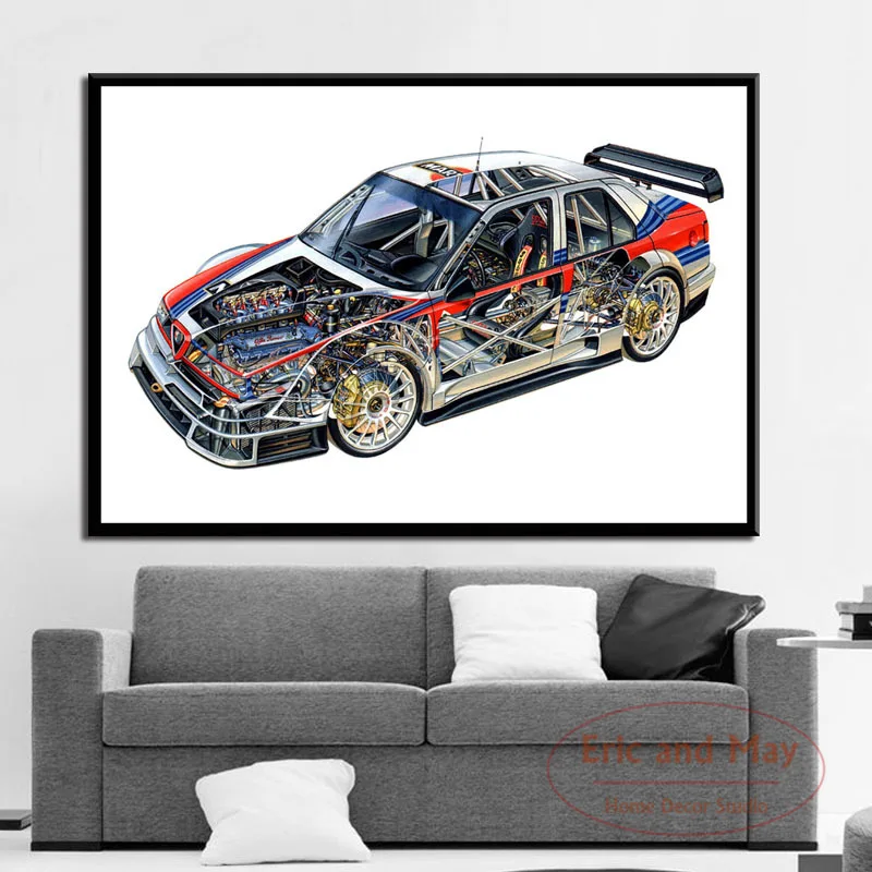 Картина на холсте Супер гоночный автомобиль постеры и принты настенные картины