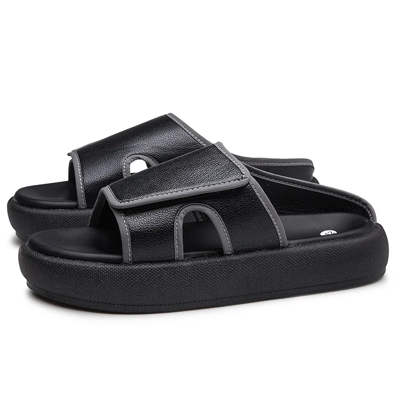 Пляжные сланцы Пробковая обувь hombre sandalen Тапочки на резиновой подошве Сандалии