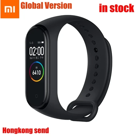 Global Version Xiaomi mi Band 4 умный Браслет глобальная версия AMOLED сенсорный экран 5ATM плавание mi ng водонепроницаемый спортивный браслет пульсометр - Цвет: Global Version