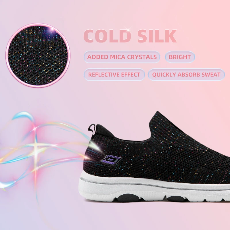 

Casual Women Sneakers White 2021 Spring Summer Breathable Fabric Non-slip Lightweight Running Shoes Female Zapatillas Mujer