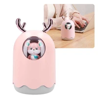 desktop mist humidifier cute shape mute usb powered aroma diffuser with 2 spraying modes pink table air humidifier home decor