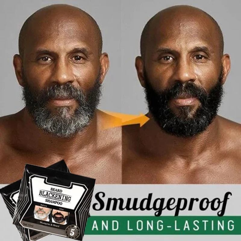 1 предмет Для мужчин борода чернением шампунь 5 минут Быстрый краситель усы