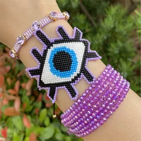 bluestar miyuki bead bracelet for women turkish evil eye pulseras mujer moda crystal bead bracelet
