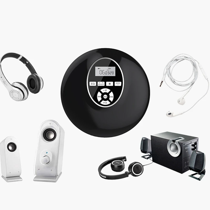 Портативный CD-плеер с поддержкой Bluetooth проигрыватель Walkman ЖК-дисплей Дисплей