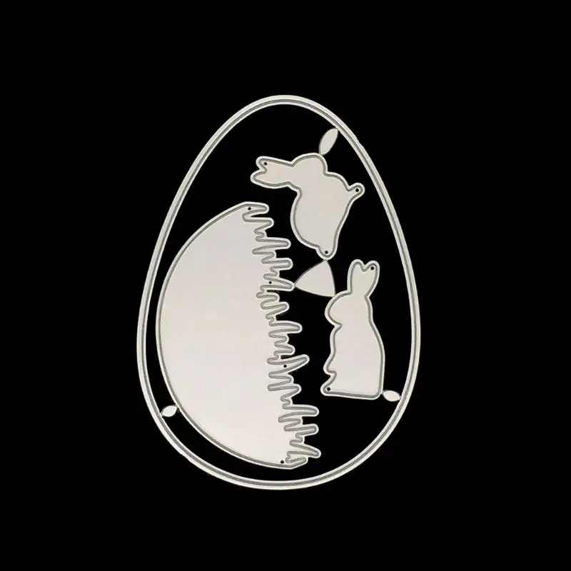 Пасхальный кролик металлический Трафаретный вырубной штамп Скрапбукинг Сделай