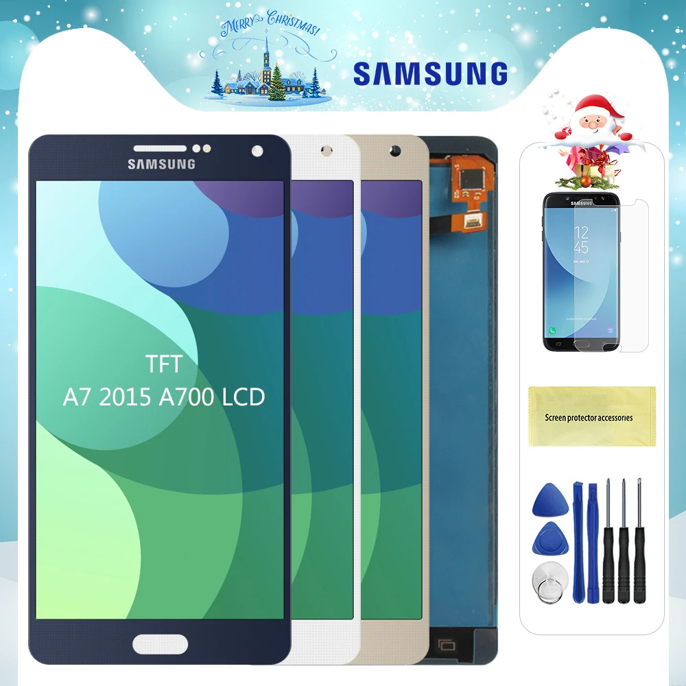 Для samsung Galaxy A7 A700 lcd A700H A700F A700S A700K дисплей сенсорный экран дигитайзер Замена для A7 A700 экран lcd
