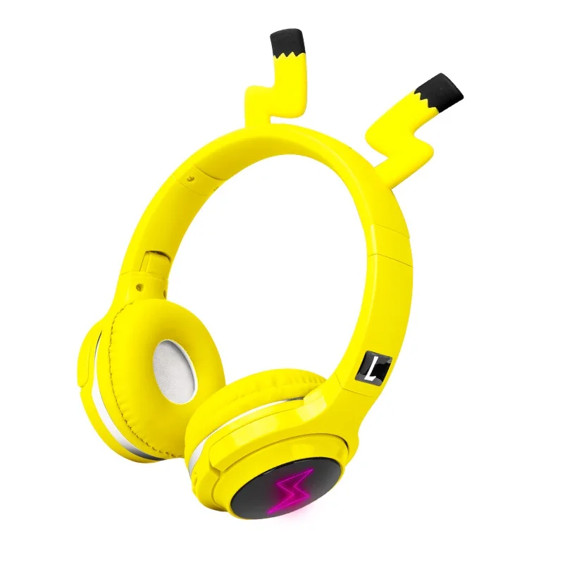 Cute Kids Bluetooth 5.0 Headset 7 Colors LED Headphones support SD Card Audio Cable Headphone for Boy Girl Gift Children