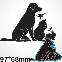 cutting dies dog cat and rabbit greeting card new for decoration scrapbooking stencil paper craft album template 9768mm