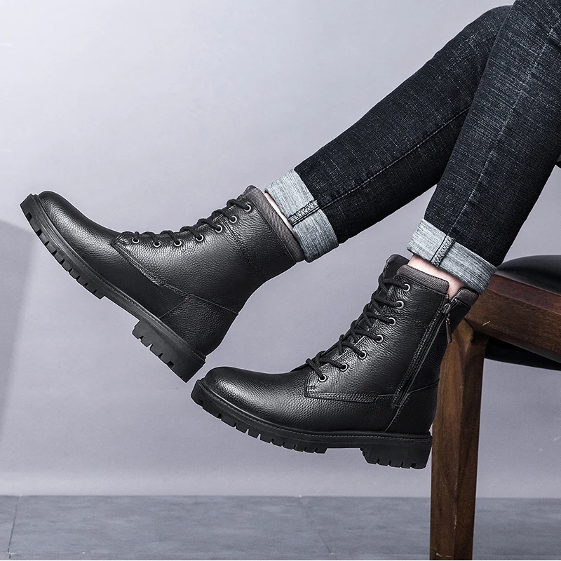 Мужские зимние ботинки GLAZOV теплые плюшевые больших размеров 36 48 мужские с острым