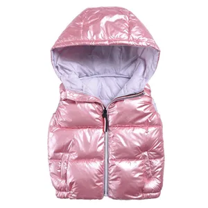 Детский хлопковый жилет с капюшоном, на Возраст 3-10 лет