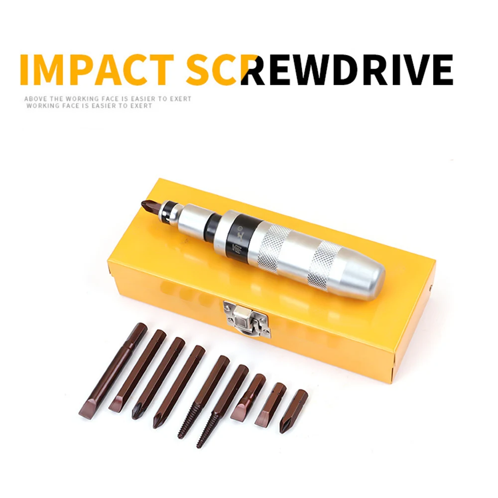 Сверхмощная ударная отвертка 12 шт. Набор бит S2 сломанный винт экстрактор для