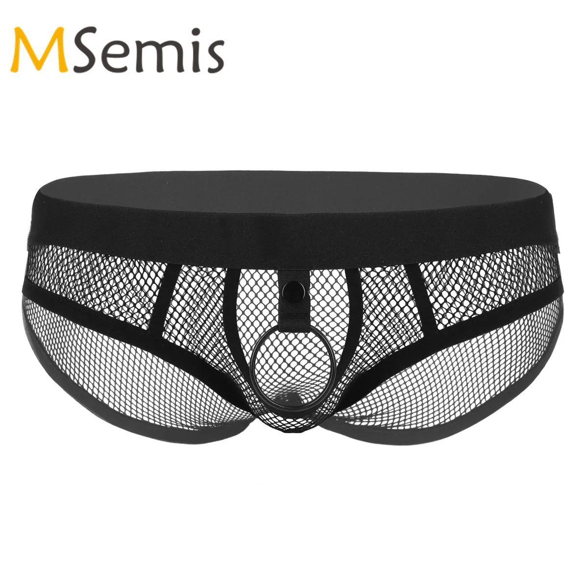 Гей купальники Мужское нижнее белье прозрачное Сетчатое Низкая посадка открытый
