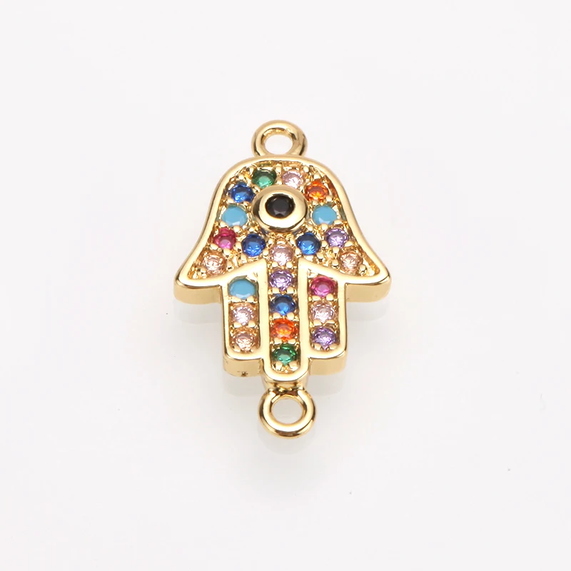 Charm Charms for Jewelry Making Necklace Bracelet Accessaries Fashion Copper CZ Evil Blue Eye Hand Pendants Angel Wicca Chakra | Украшения