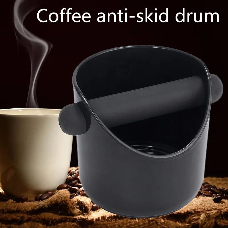 New Anti Slip Shock-absorbent Espresso Knock Box Anti Slip Coffee Grind Dump Bin Waste Bin With Detachable Knock Bar For Barista