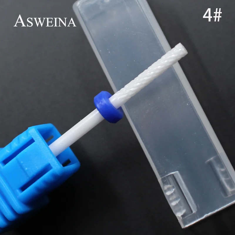 NO4 ASWEINA 1 шт. керамический сверло для ногтей педикюр машина электрическая твердосплавная дрель 3/3" хвостовик машина аппарат для маникюра аксессуары - Цвет: NO4