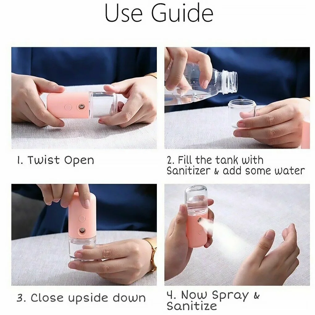 

Mist Sprayer USB Rechargeable Face Steamer Humidifier Facial Skin Care Deep Hydrating Atomizer Travel Skin Tools Dropshipping