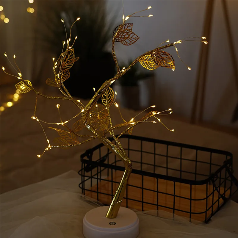 Светодиодная настольная лампа сказочный светильник сверкающие деревья