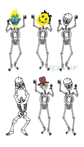 

Waterproof Temporary Tattoo Sticker on body skull head tattoo tatto stickers flash tatoo fake tattoos for men girl women