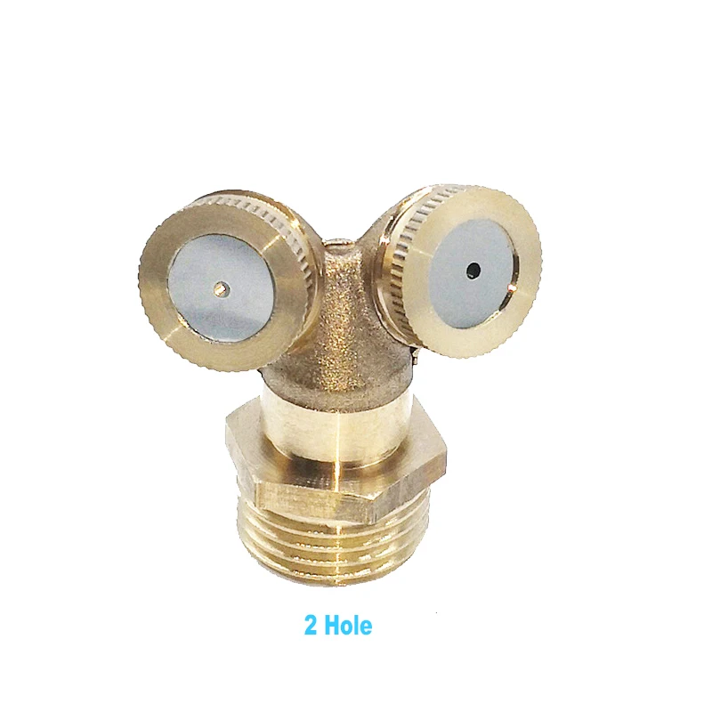 

1-4Holes Adjustable Brass Spray Nozzle Garden Sprinklers Adjustable Atomizing Misting Nozzle Hose Water Connector Irrigation