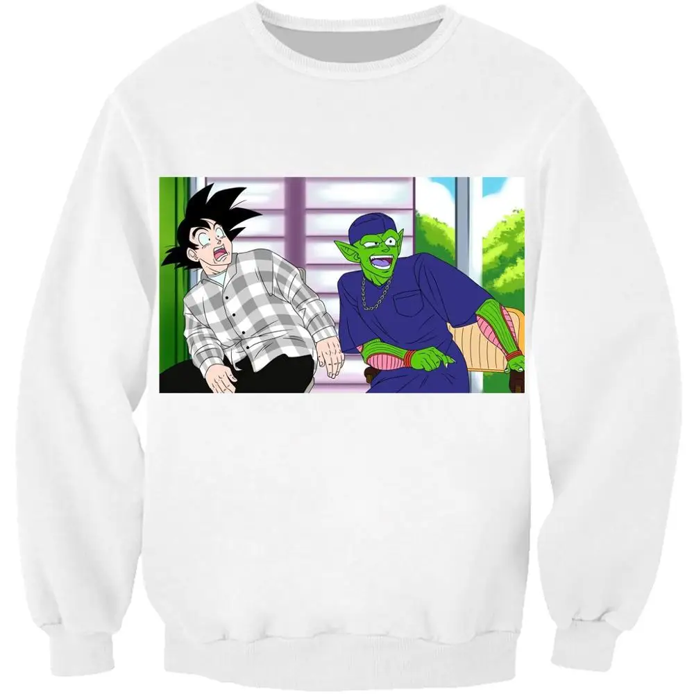 PLstar Cosmos Новая модная Толстовка аниме Dragon Ball Z Kid Goku and Master Roshi 3d принт для мужчин и женщин пуловер с круглым вырезом - Цвет: color as the picture