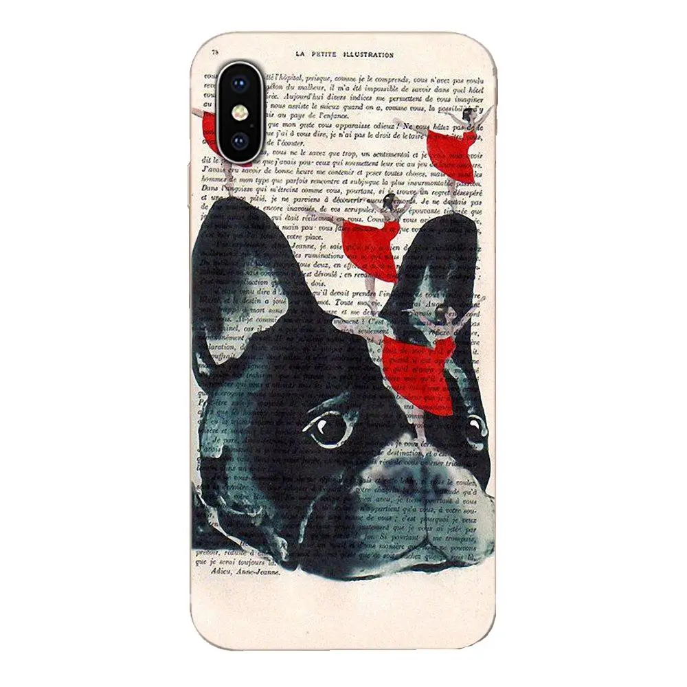 Париж Frenchie с розой задняя кожа красочные для Apple iPhone 11 Pro X XS Max XR 4 4S 5 5C 5S SE 6 6S 7 8 Plus |
