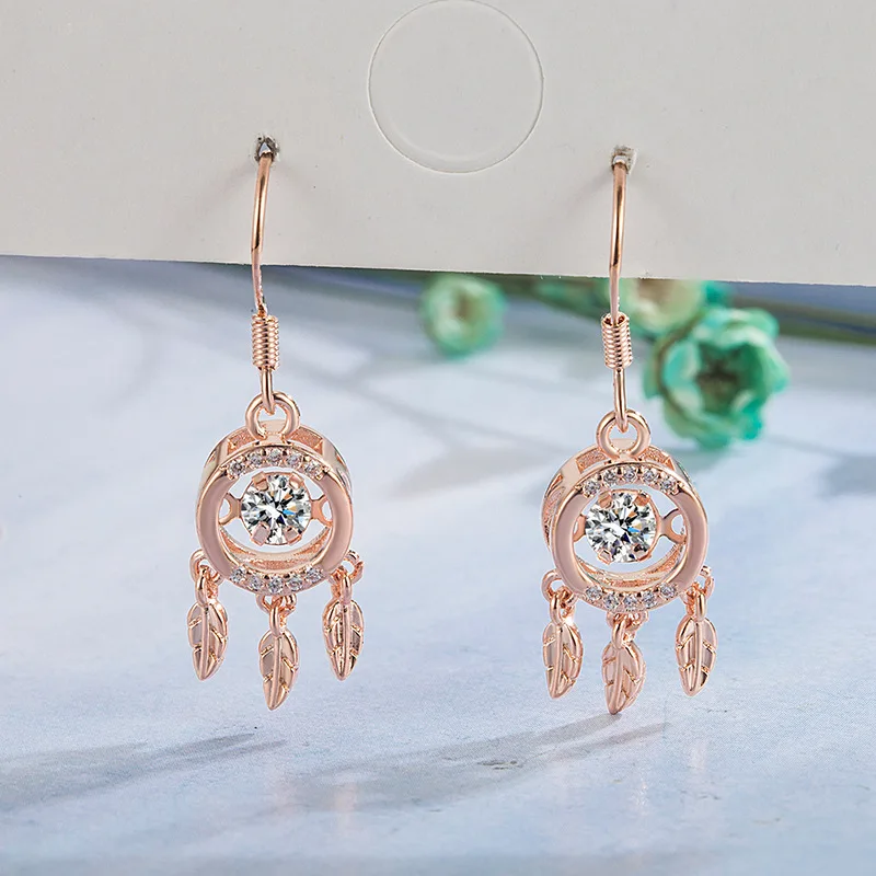 

Literature Art Catching Dreams Drop Earrings for Women 925 Silver Romantic Wedding Anniversary Jewelry Luxury with Box Gifts