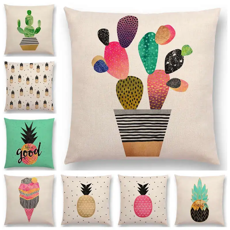 Чехол для подушки с изображением мороженого и агата|cushion cover|printed cushion coverthrow pillow cases