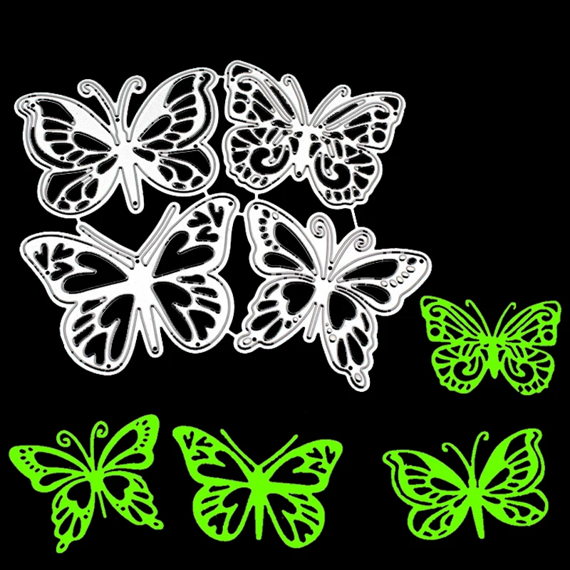 

4pcs Butterfly Metal Cutting Dies Scrapbooking Die DIY Stencils Photo Album Embossing Paper Card Making Knife Mold Crafts Dies