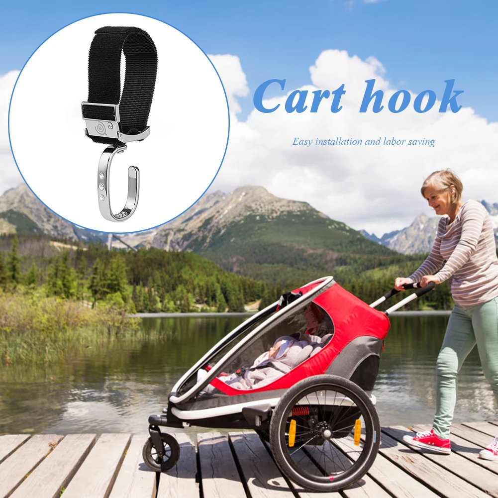

Practical Aluminum Alloy Universal Stroller Pram Hooks Non-Slip Hanger Clips Stroller Organizer Hanger Hooks