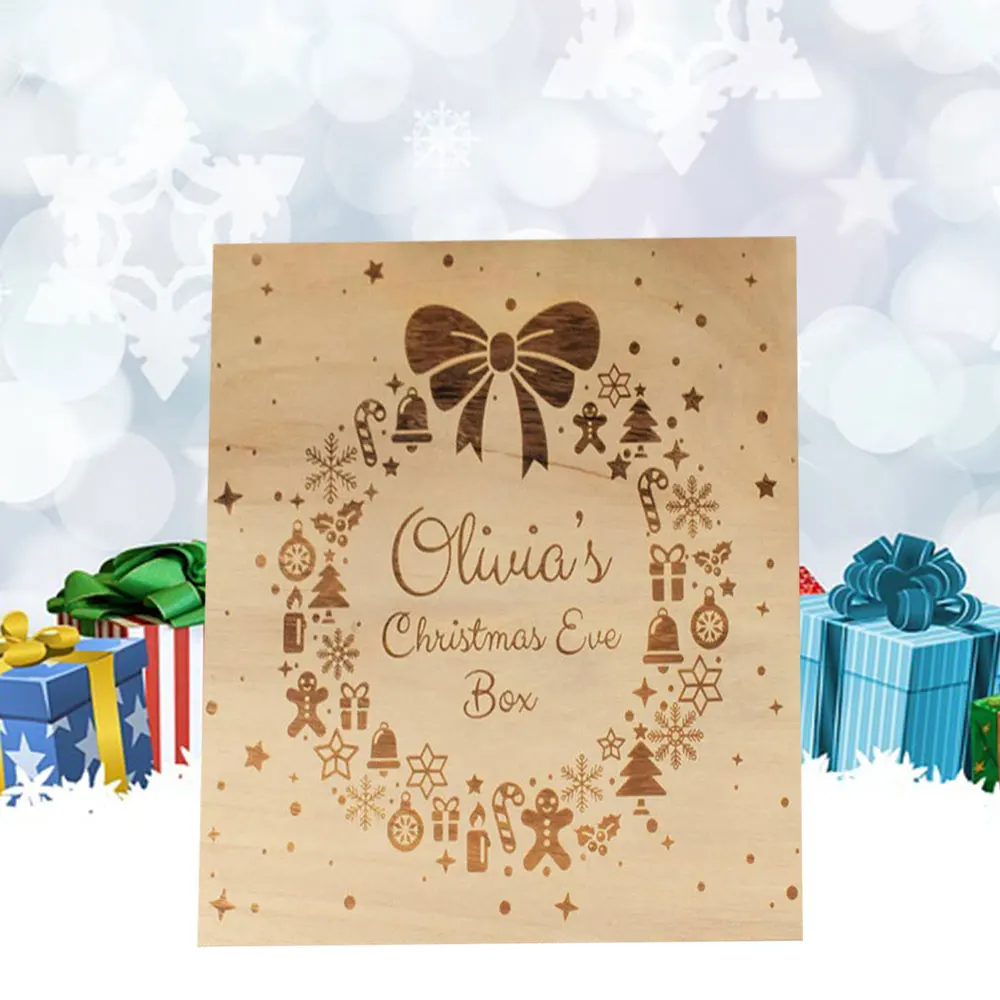 Christmas Gift Box Present Stroage 1pc Wood Wedding Birthday Gifts for Children ChristmasTreat | Дом и сад