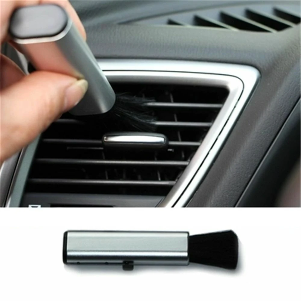 

Brush Cleaning Brush Kit Car Silver Air Conditionin Vent Dashboard Soft