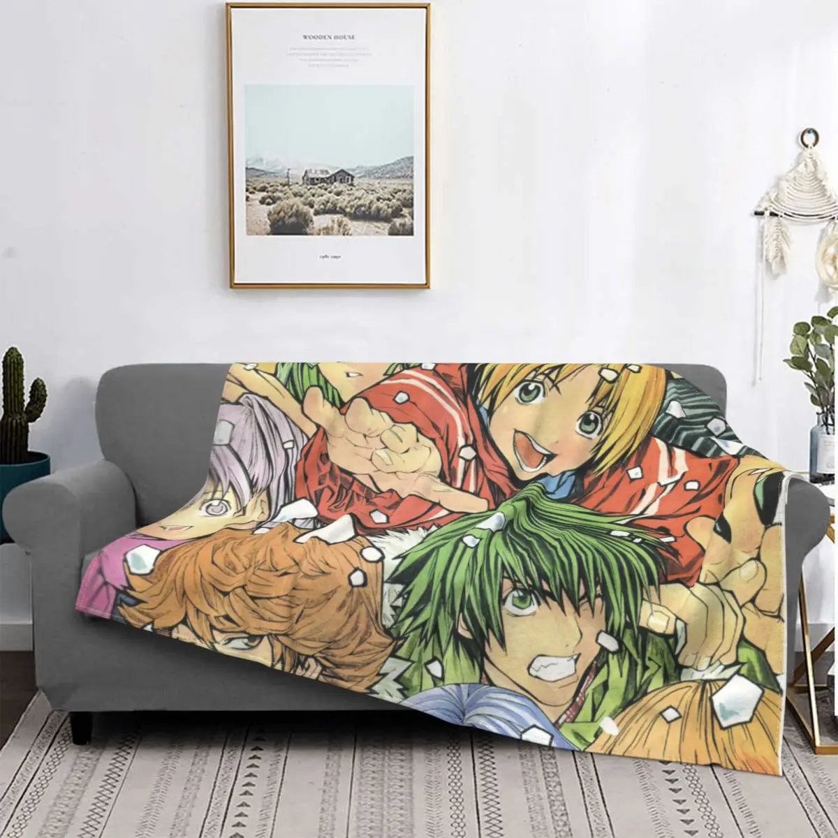 

Hikaru-Manta de cómics de sangre caliente No Go Shindou, franela divertida y acogedora, colcha de lana suave