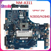 kefu aclu9 aclu0 nm a311 for lenovo g40 g40 30 laptop motherboard test motherboard ddr3 with n2830 cpu onboard hm76