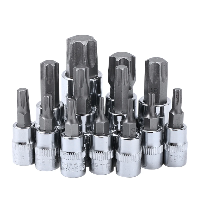Набор торцевых головок для ручных инструментов с чехлом 13 шт. 1/4 дюйма 3/8 1/2 |