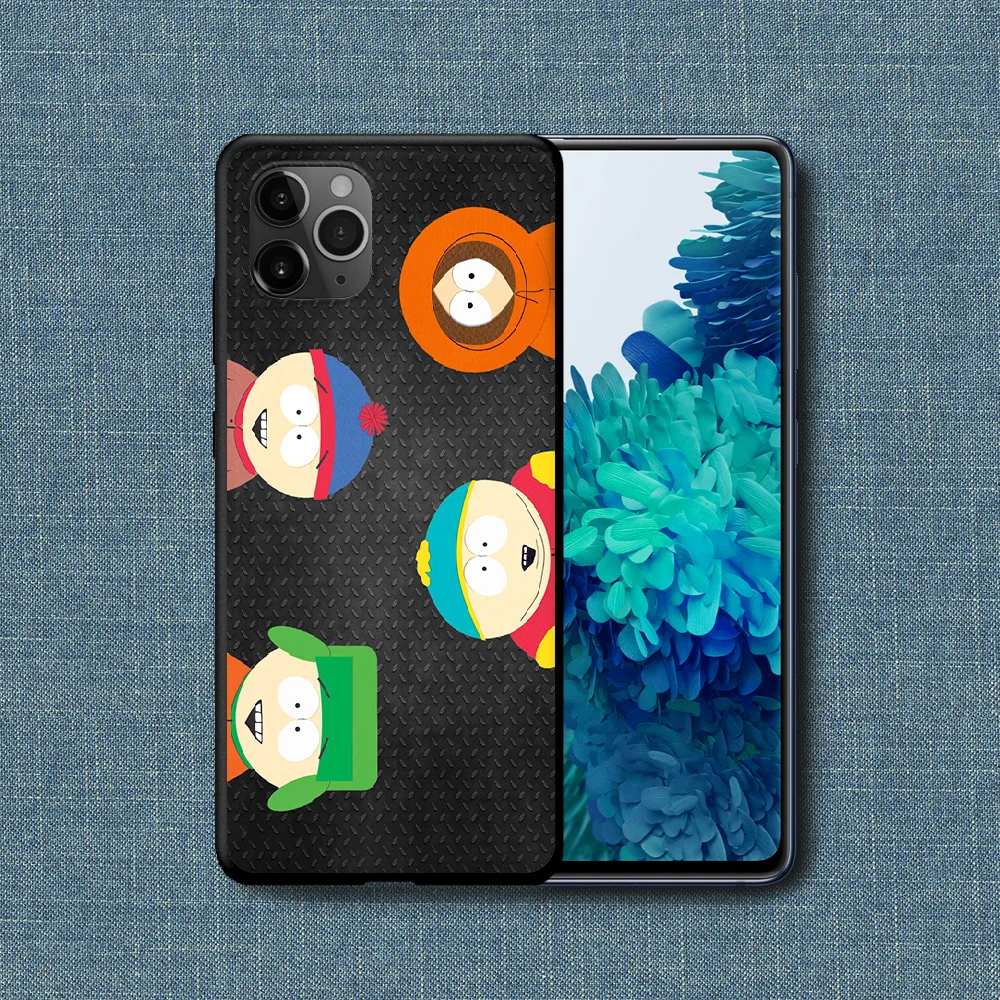 

South-Park Funny Cartoon Phone Case For iPhone 4 4s 5 5S SE 5C 6 6S 7 8 Plus X XS XR 11 12 Mini Pro Max 2020 black Funda Soft