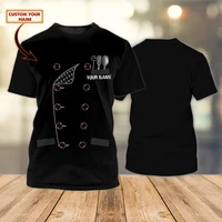 hot sale fashion custom name tops master chef black 3d printed mens summer short sleeve unisex casual sports t shirt