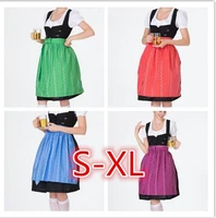 s xl deluxe traditional oktoberfest dirndl costume ladies germany bavaria wench fancy dress beer girl dress apron set outfit