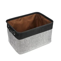 cotton linen fabric foldable large capacity pet stuff square storage box toys clothing laundry home household office organizer