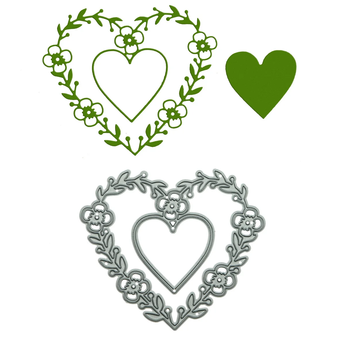 Металлические Вырубные штампы в форме сердца лоза скрапбукинг украшение для