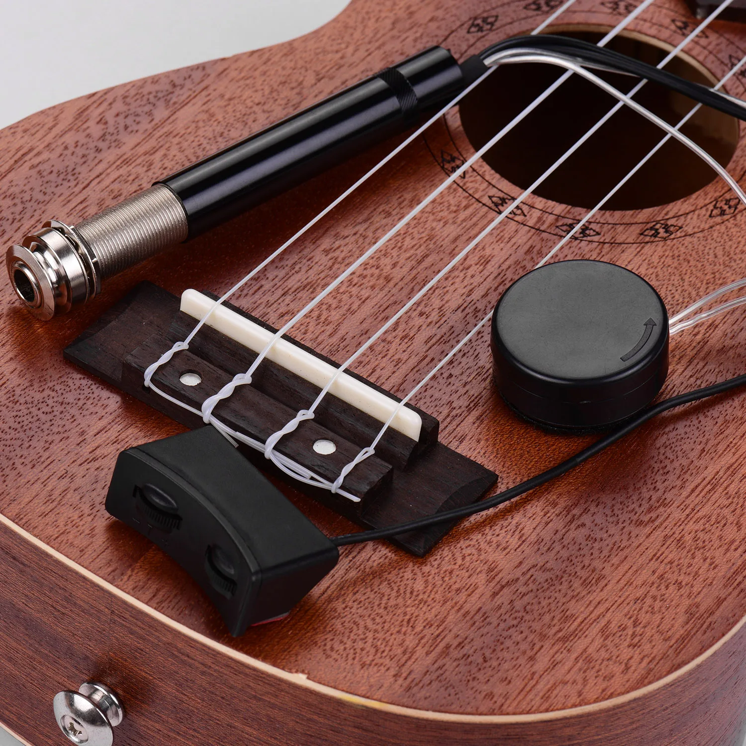 Endpin Jack Style Pick up Ukelele Uke пьезо система захвата с звуком отверстием Регулировка