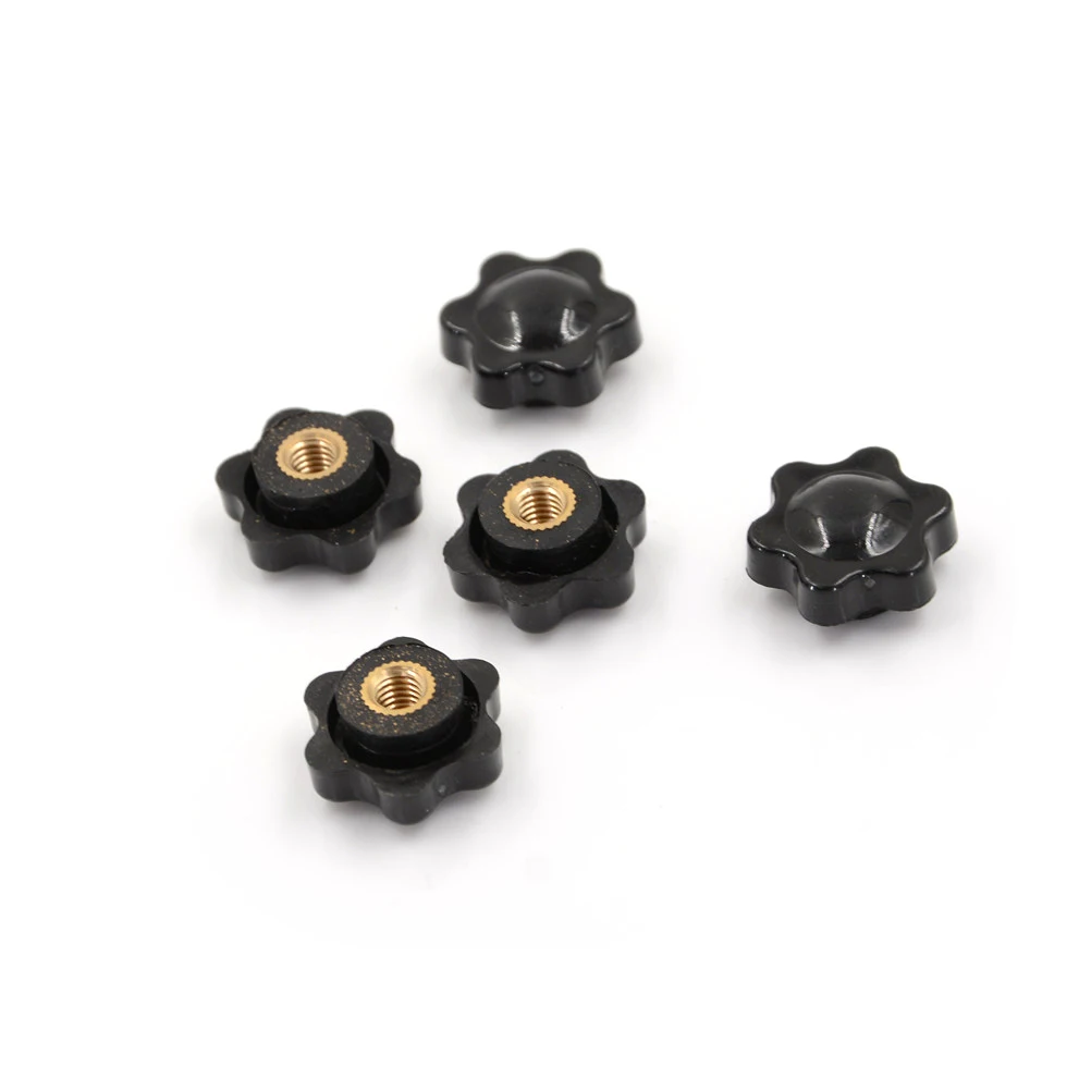 

5Pcs/lot Clamping Nuts Knob M6 Female Thread Star Shaped Head Clamping Nuts Knob For Industry Equipment on sale