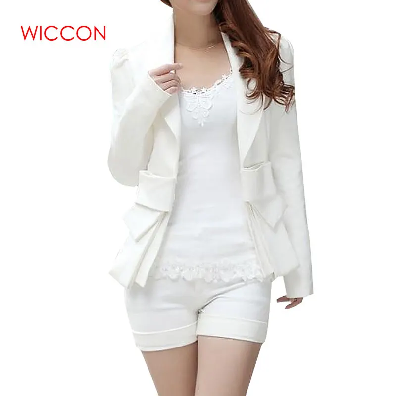 Женский белый блейзер весна 2020 с длинным рукавом OL Белый большой бант