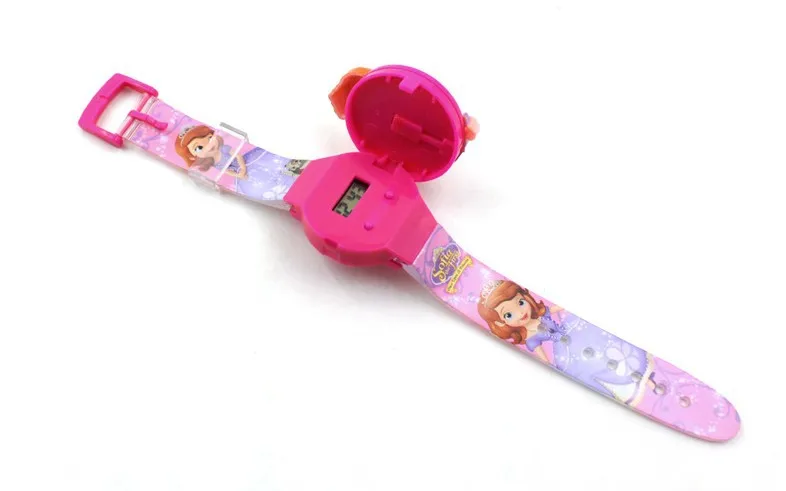 Disney spiderman Frozen Aisha Children's Electronic Watch Four Dolls Can change the watch cover Cartoon Toy watch birthday gifts