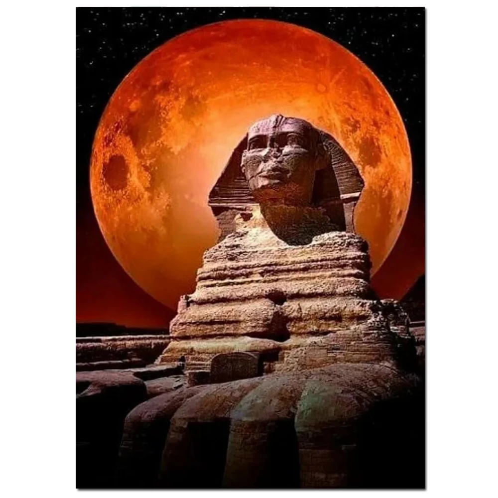 Пирамида алмазов картина камни в форме ромба круглый дрель Египет культуры