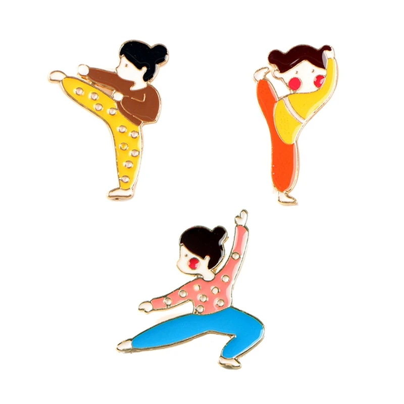 Эмалированная булавка для женщин практики боевых искусств|Броши| |